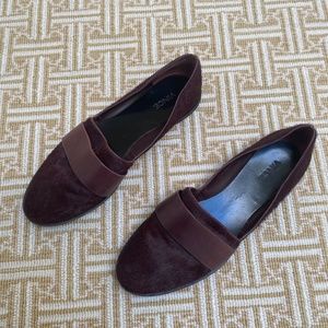 Vince Ponyhair Burgundy Loafers Size 8.5